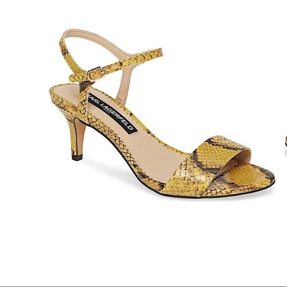 Karl Lagerfeld Paris Demas Snakeskin Effect Sandal - Picture 6 of 8